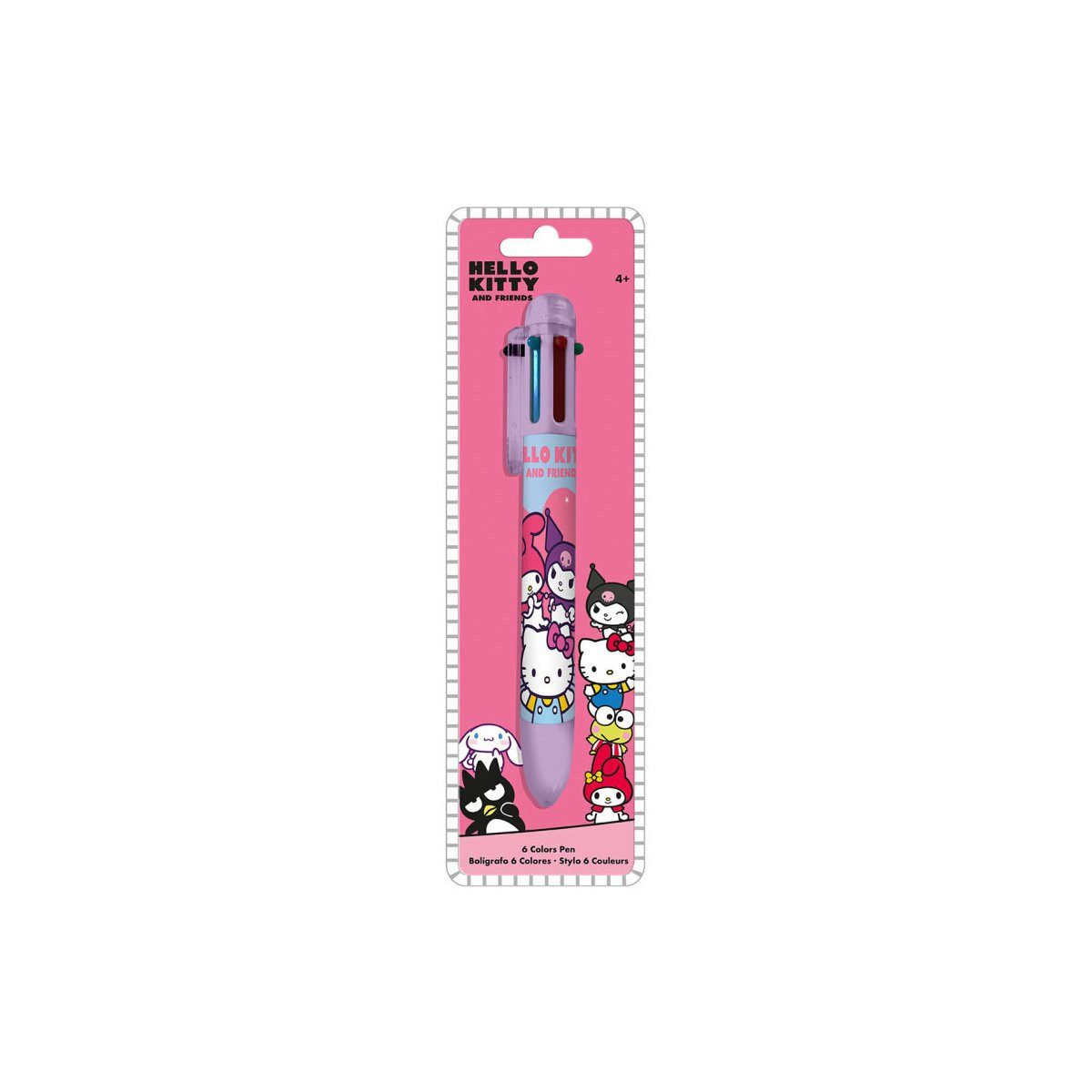 Hello Kitty Kreativset Hello Kitty Friends 6-Farben-Stift – Bunter Stift für Kinder