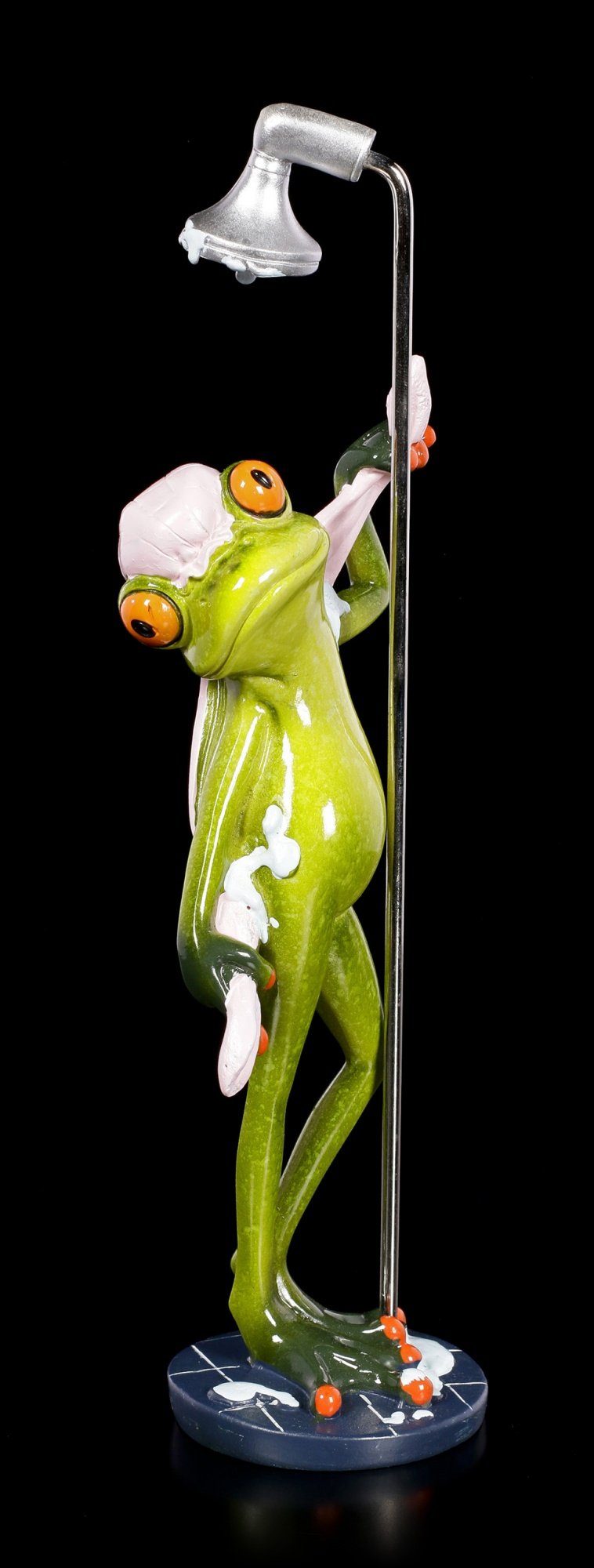 Lustige Deko Keramik Figur " Frosch "  26 cm hoch sitzend 