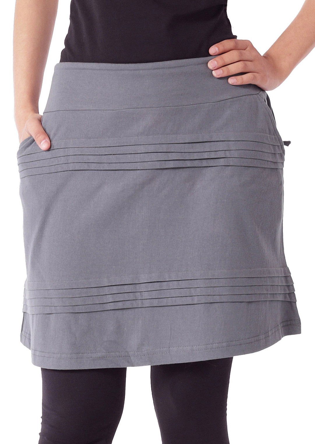 PUREWONDER Sommerrock Damen Rock mit Druckknöpfen günstig online kaufen