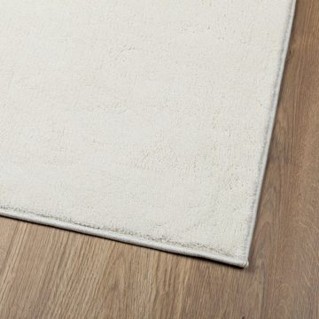 Teppich Teppich OVIEDO Kurzflor Creme 120x120 cm, vidaXL, Quadrat