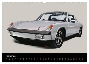 CALVENDO Wandkalender Porsche inspired Artwork by Reinhold Art´s (Premium, hochwertiger DIN A2 Wandkalender 2023, Kunstdruck in Hochglanz)