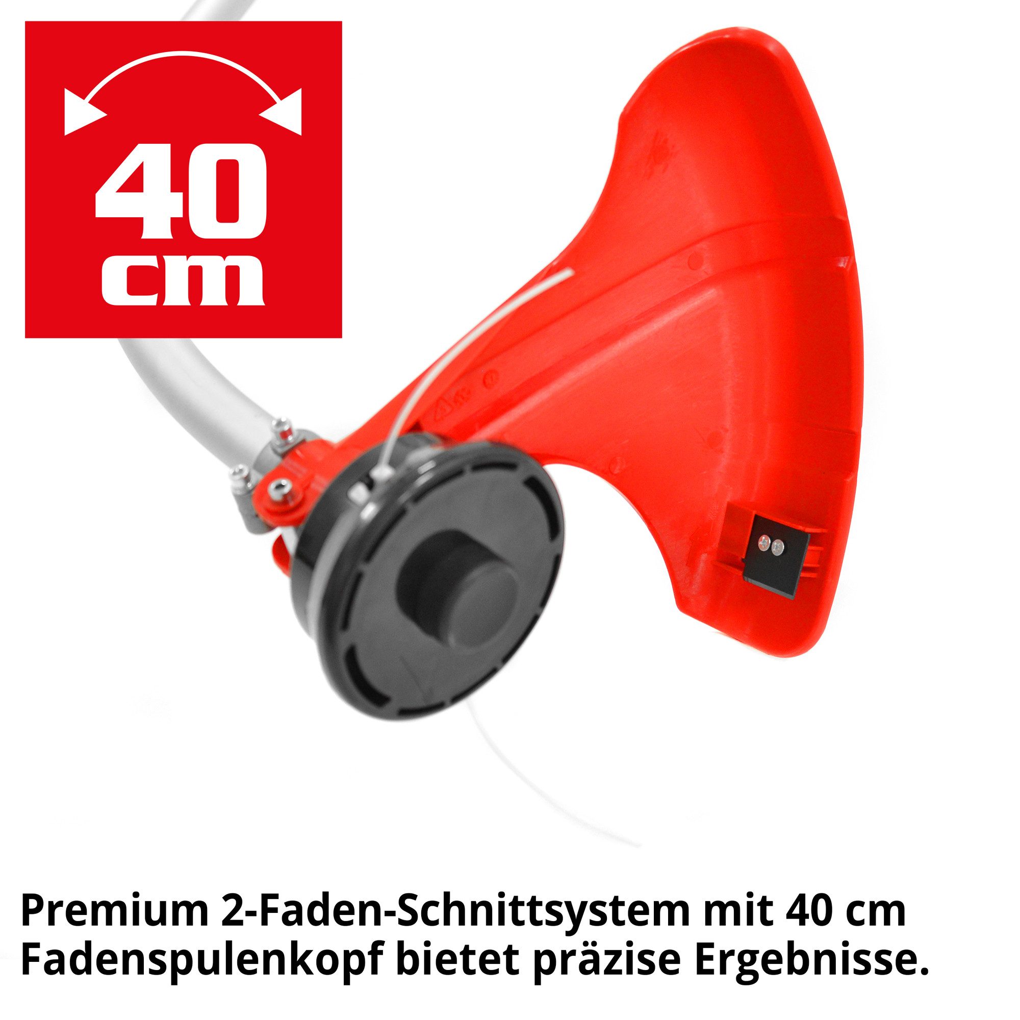 Hecht Benzin-Freischneider 126 R 2-Takt Motorsense 25,4 cm³ 0,9 PS, 40 cm Arbeitsbreite Faden, (1 St), Auftipp-Automatik, gebogener Führungsholm, vibrationsarm