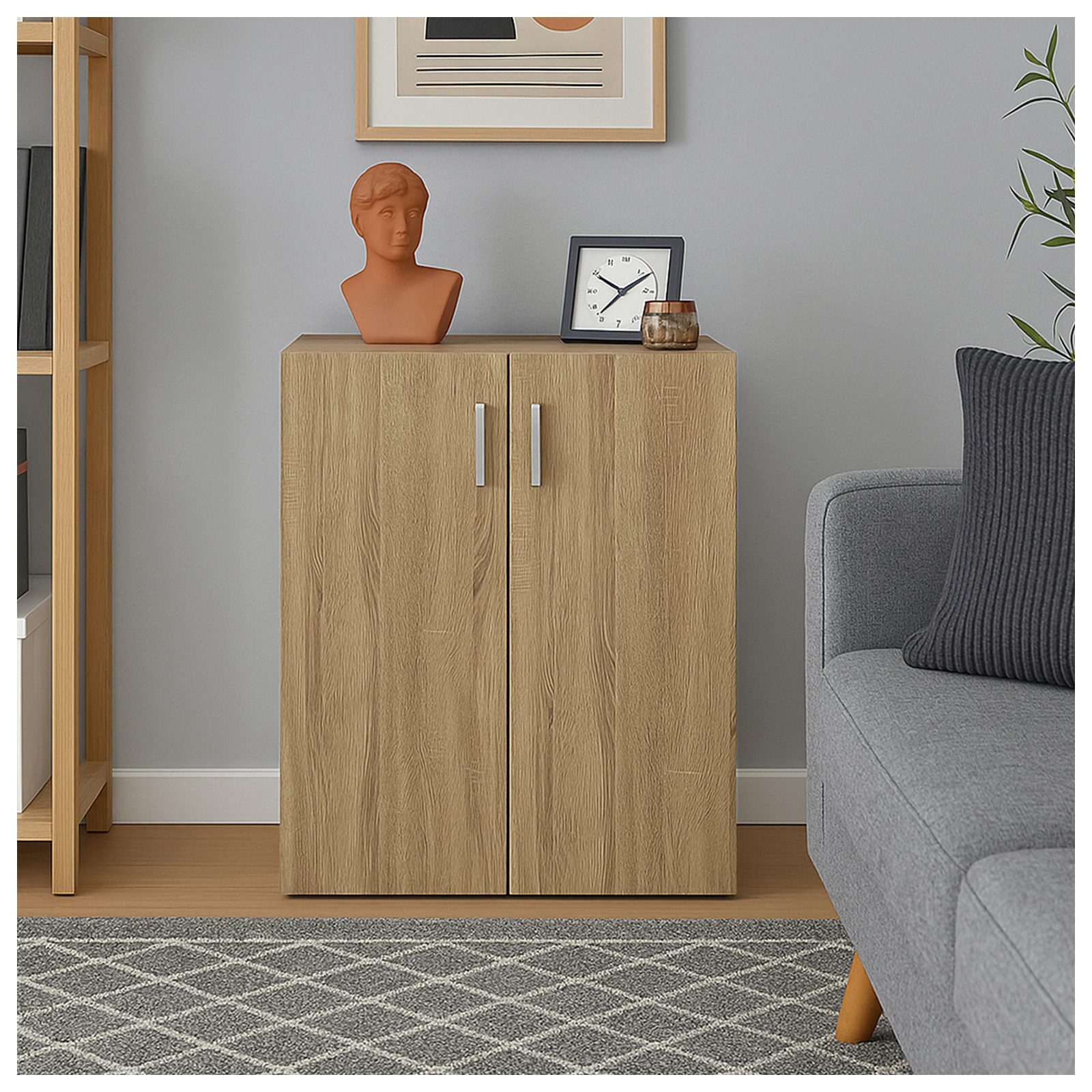 HTI-Living Mehrzweckschrank Kommode mit 2 Regalfächern Nina Sonoma (Stück, günstig online kaufen