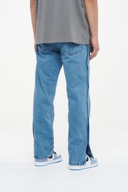 2Y Premium Bequeme Jeans 2Y Premium Herren 2Y Premium Buttoned Straight Jeans (1-tlg)