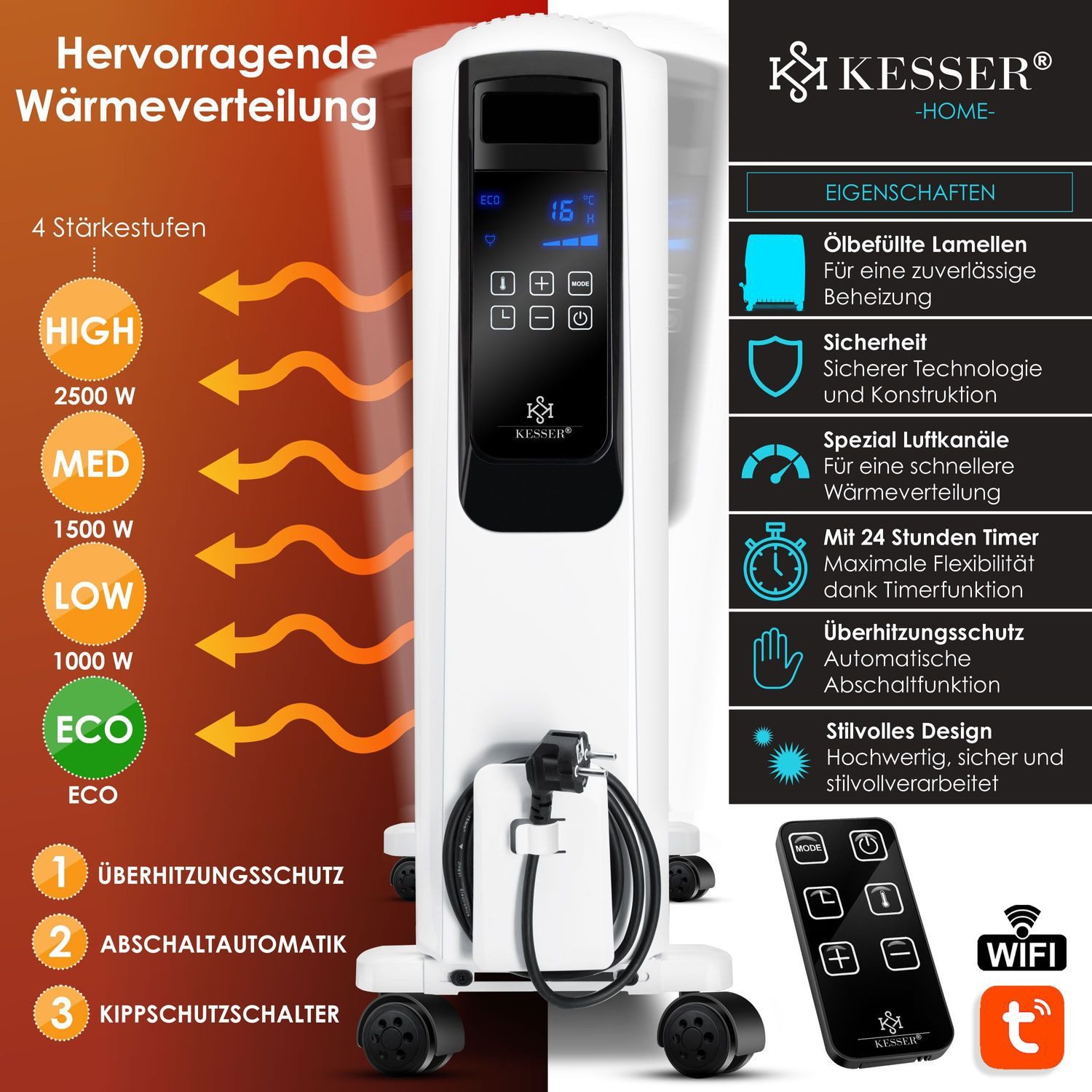 KESSER Ölradiator, 2500 W, Ölradiator mit günstig online kaufen