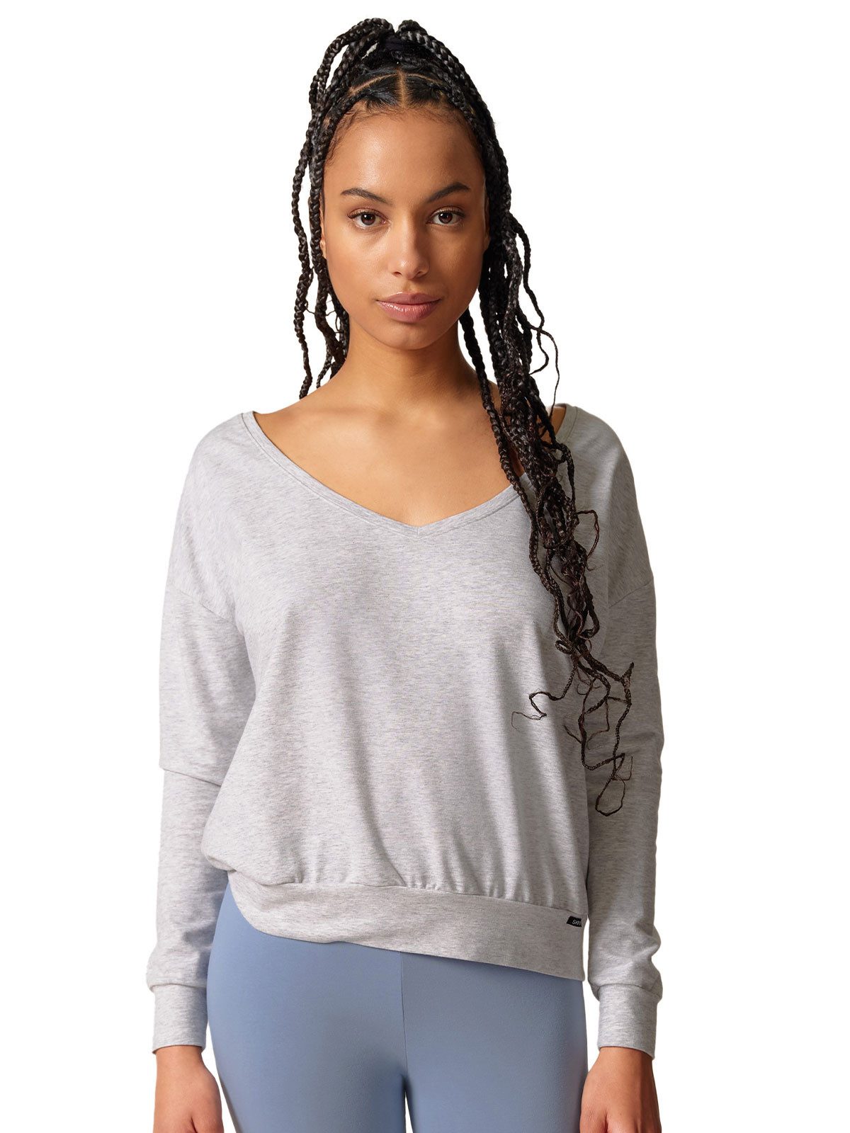 Skiny T-Shirt Damen Shirt langarm Night In Mix & Match (Stück, 1-tlg) -