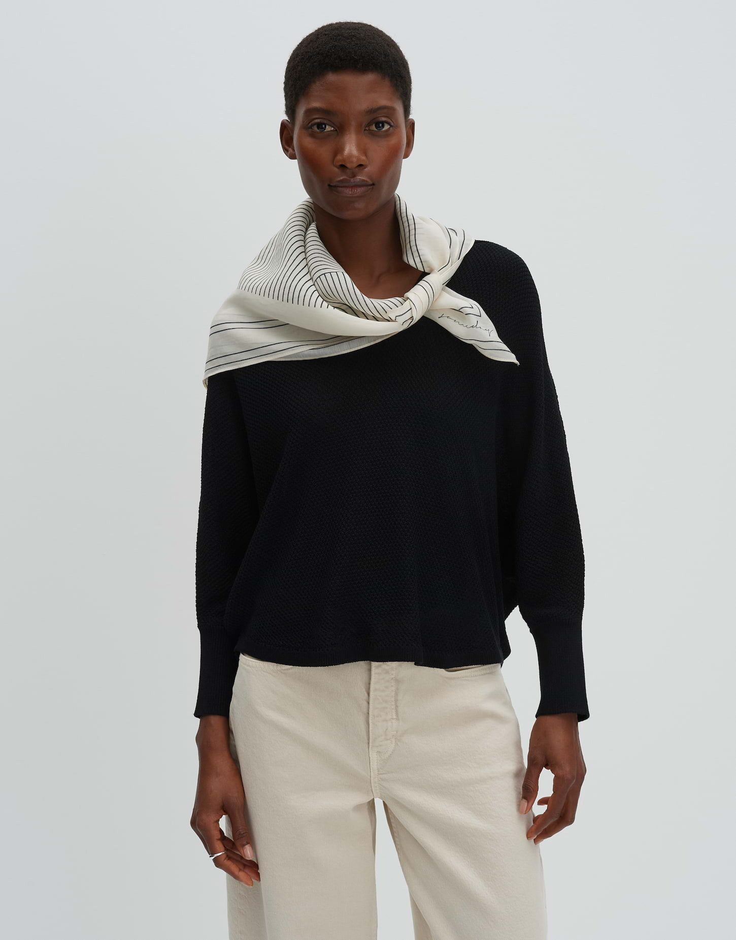 someday Halstuch Behli scarf mit Streifenprint, Quadratisch, leicht und vielseitig zu binden