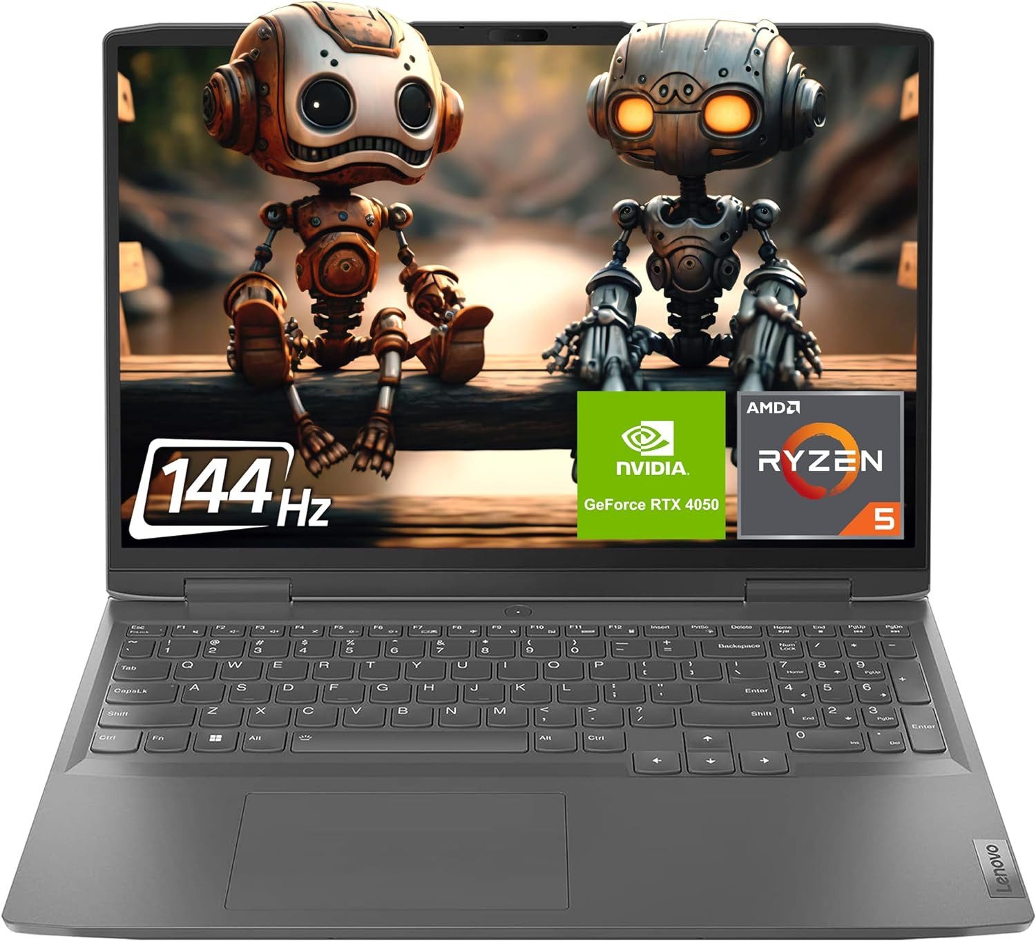 Lenovo LOQ WUXGA Display QWERTZ Tastatur, Windows 11 Home Gaming-Notebook (AMD Ryzen 5 7640HS, RTX 4050, 2000 GB SSD, Virtuelles Abenteuer: Gaming in neuer Dimension)