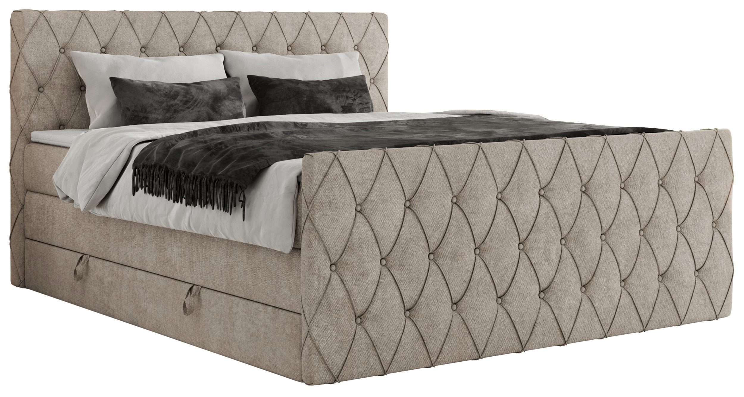 MKS MÖBEL Boxspringbett MIREN KING DUO günstig online kaufen