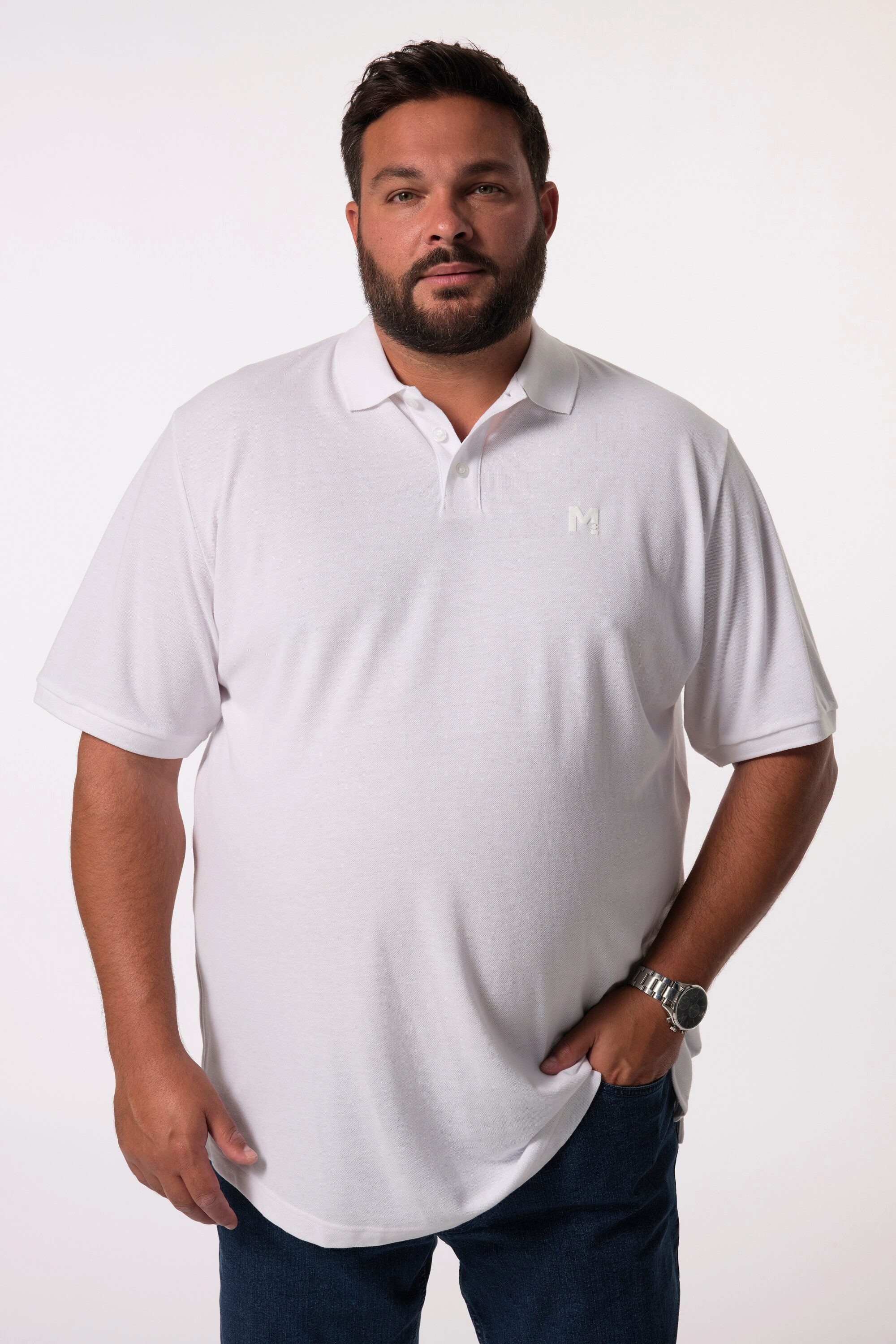 Men Plus Poloshirt Men+ Poloshirt Basic Piqué Halbarm bis 8 XL günstig online kaufen