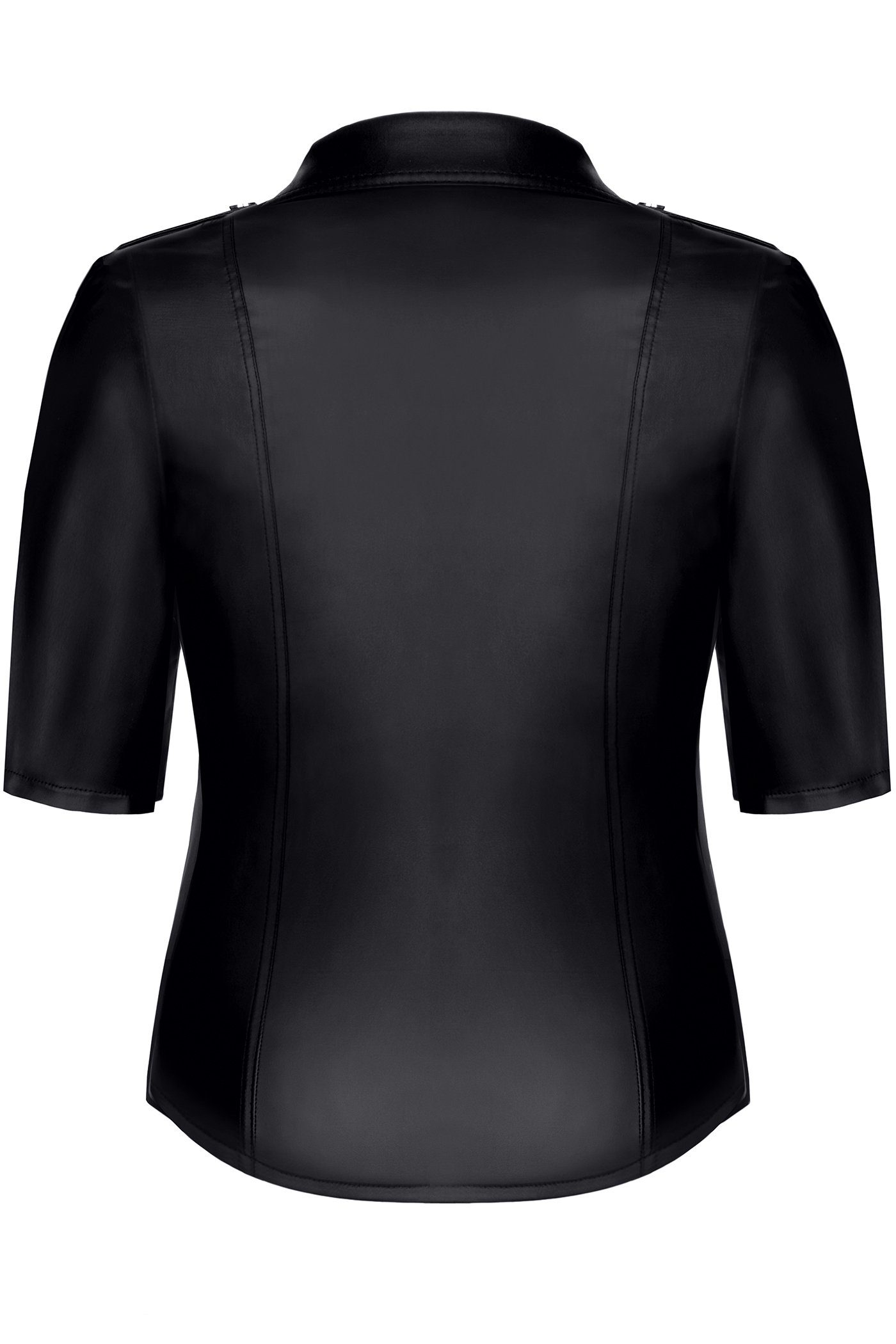 Demoniq Lederimitatjacke Jacke in schwarz - S
