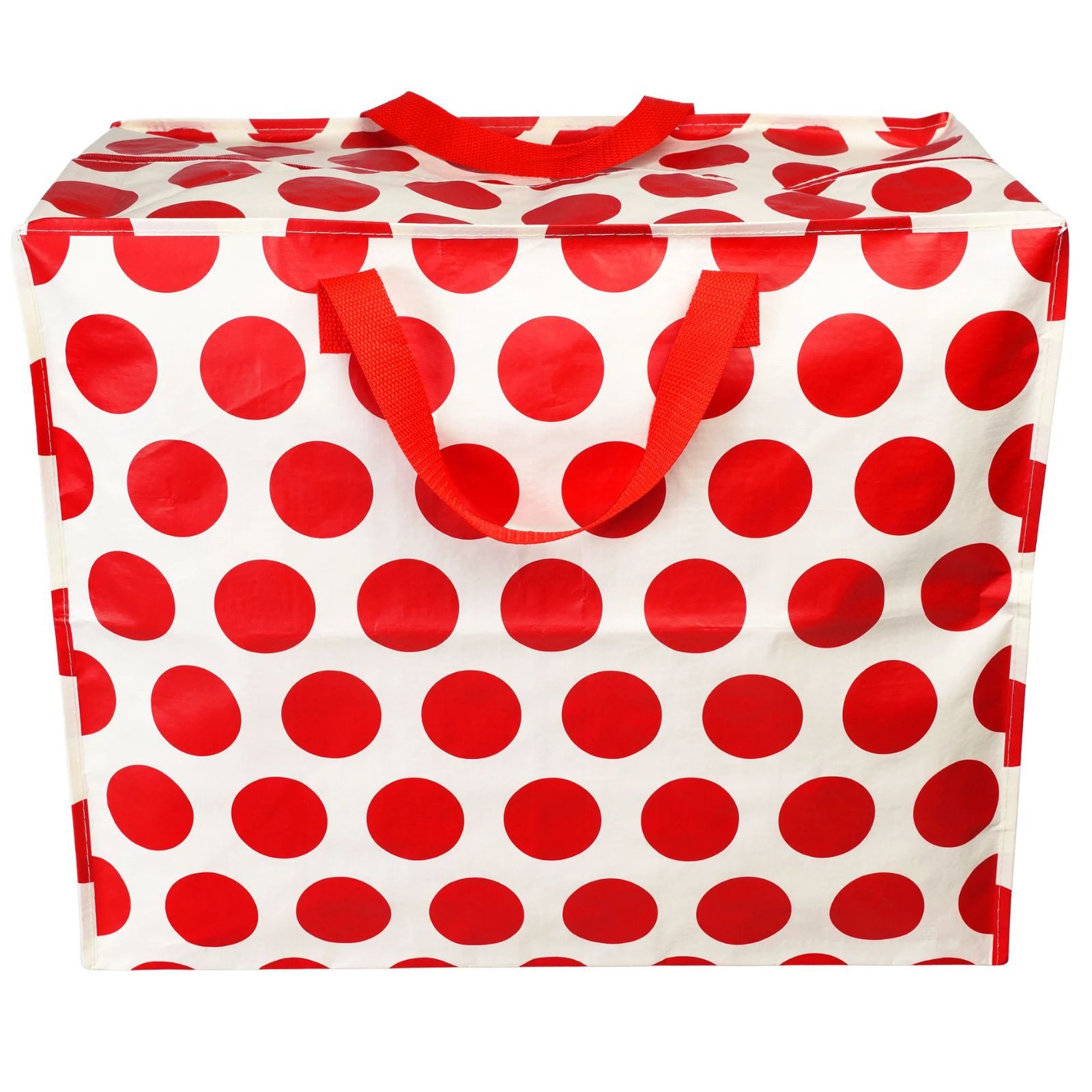 Rex London Tragetasche Rex London Jumbotasche XXL Spotlight Rot auf Weiß Einkaufstasche