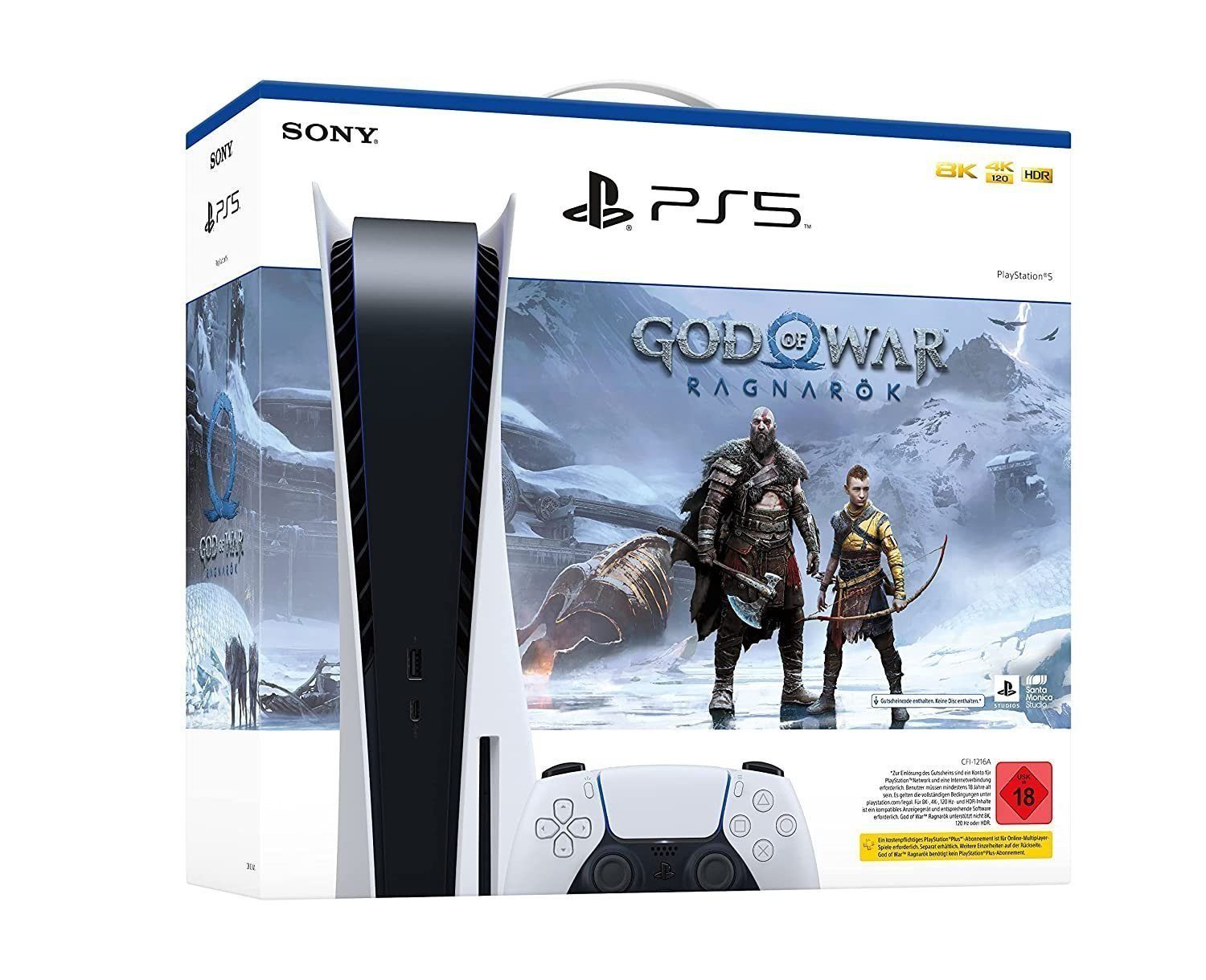 Playstation Playstation 5 Blue-Ray Laufwerk Version inkl. God of War Code (Bundle)