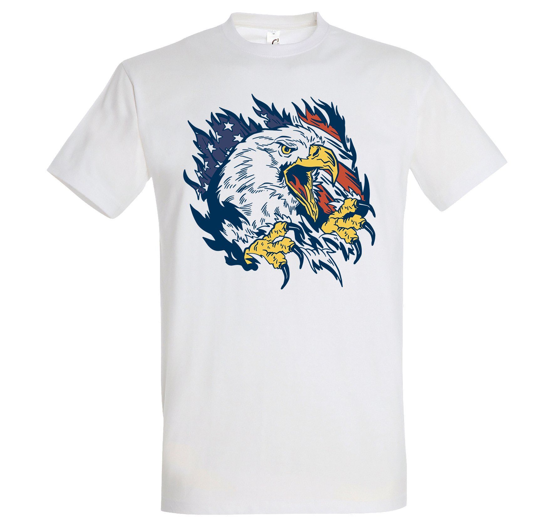 Youth Designz T-Shirt Adler USA Flagge Herren Shirt mit trendigem Frontprint