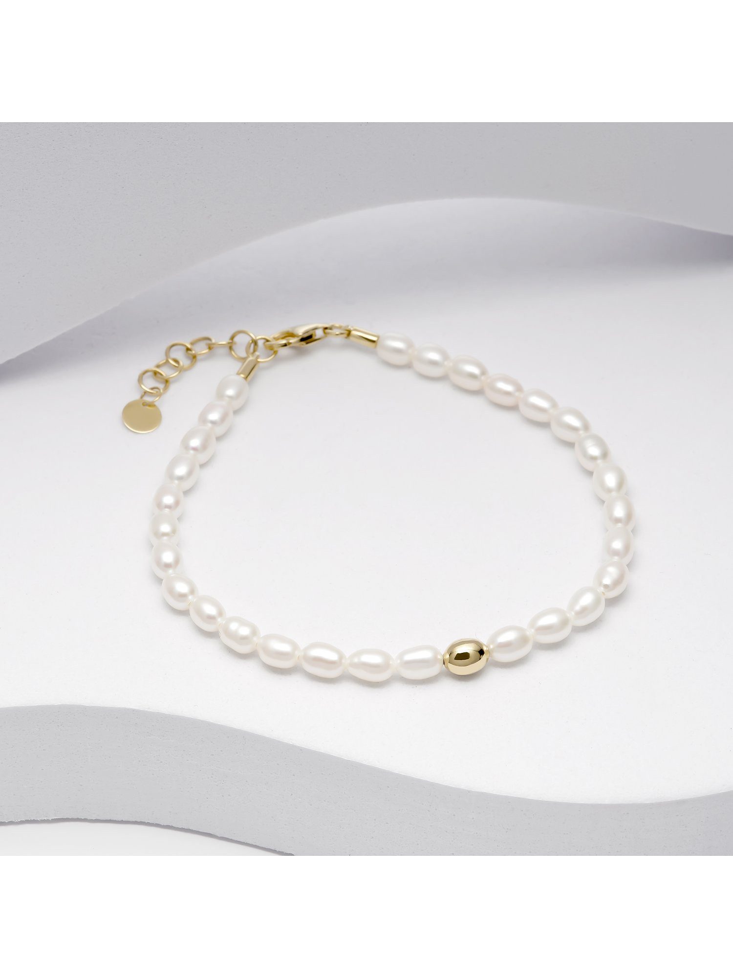 CHRIST Armband CHRIST Damen-Armband 585er Gelbgold Süßwasserperle