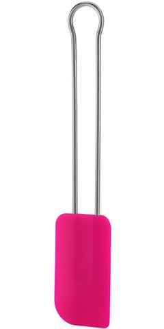 RÖSLE Teigschaber Pink Charity Edition, Teigspachtel, Silikon, pink, Edelstahlgriff, spülmaschinengeeignet