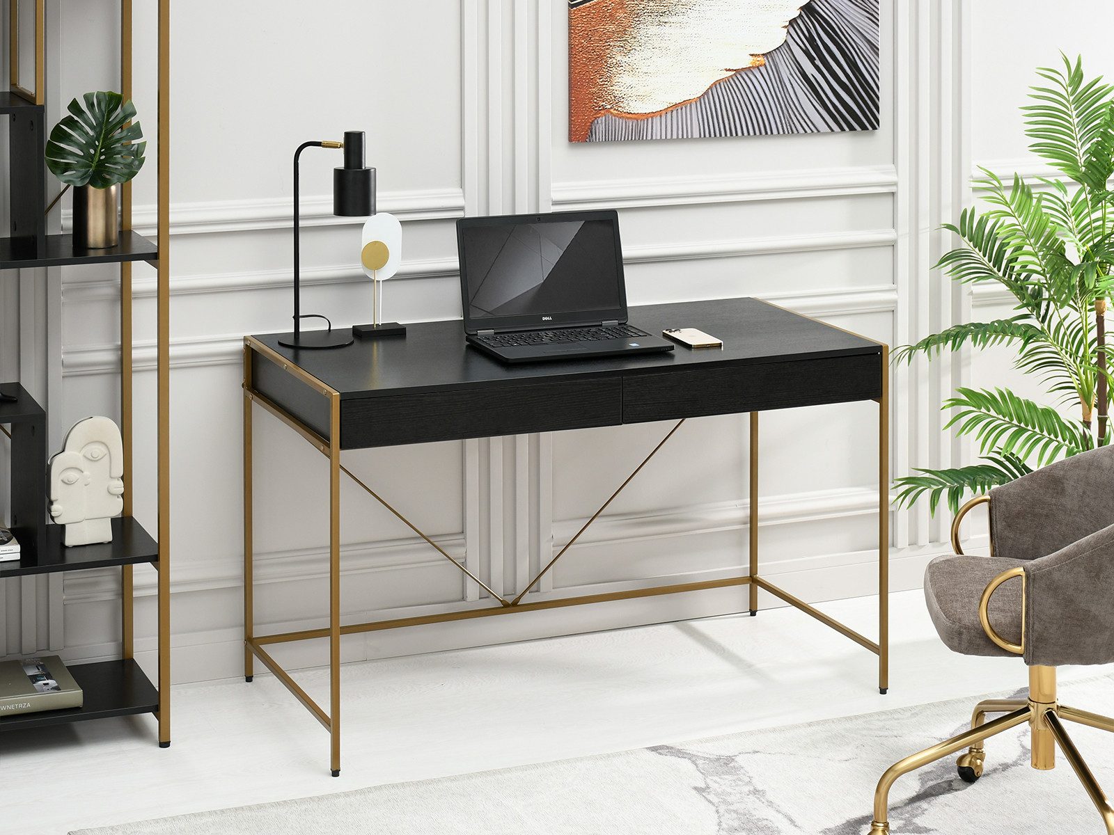 Compleo Schreibtisch mit 2 Schubladen, Breite: 123 cm, Modern design günstig online kaufen