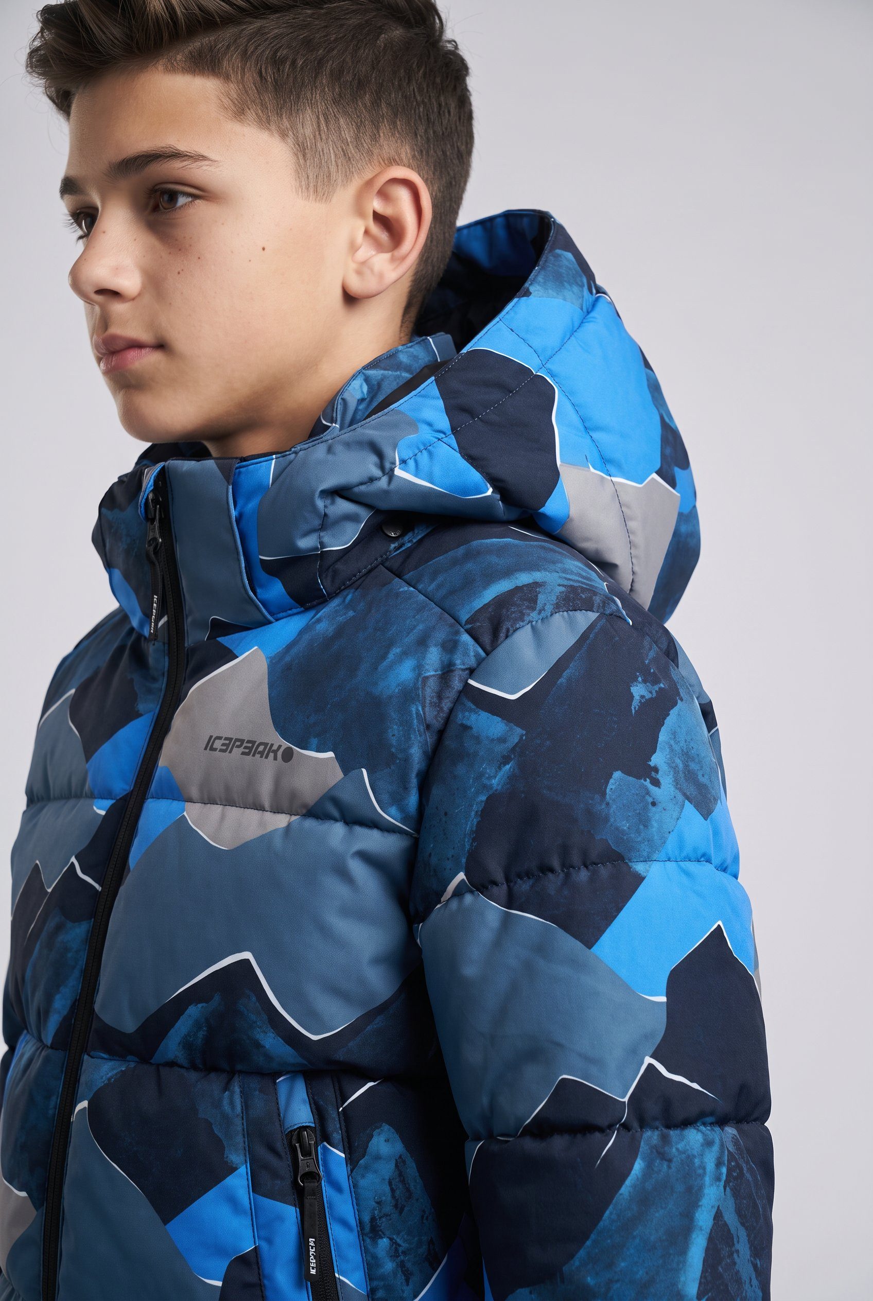 Icepeak Skijacke ICEPEAK LAAGE JR mit festem Schneefang, wasserdicht, atmungsaktiv