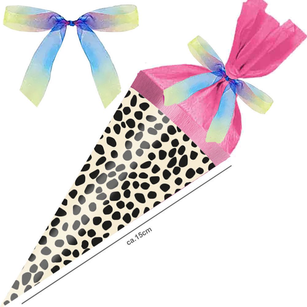 Herlitz Schultüte 15 cm gefüllt Mini Punkte beige