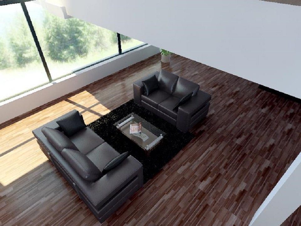 Europe Neu, in Design Sofa 3+2 Couch Wohnlandschaft Sitzer Made Ledersofa JVmoebel Leder Modern Sofa