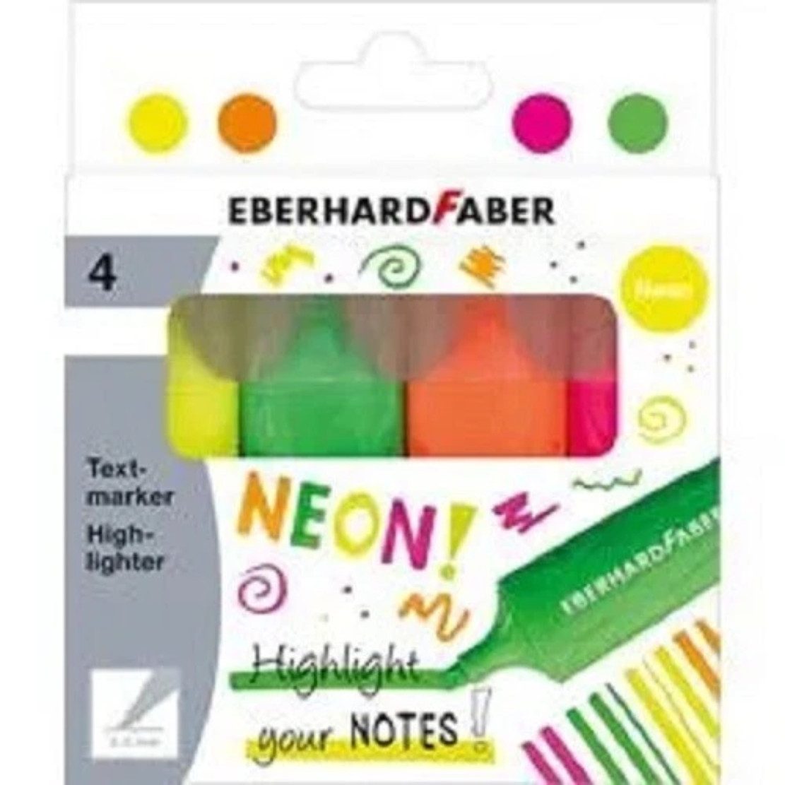Eberhard Faber Marker EBERHARD FABER Textmarker NEON 4er Set