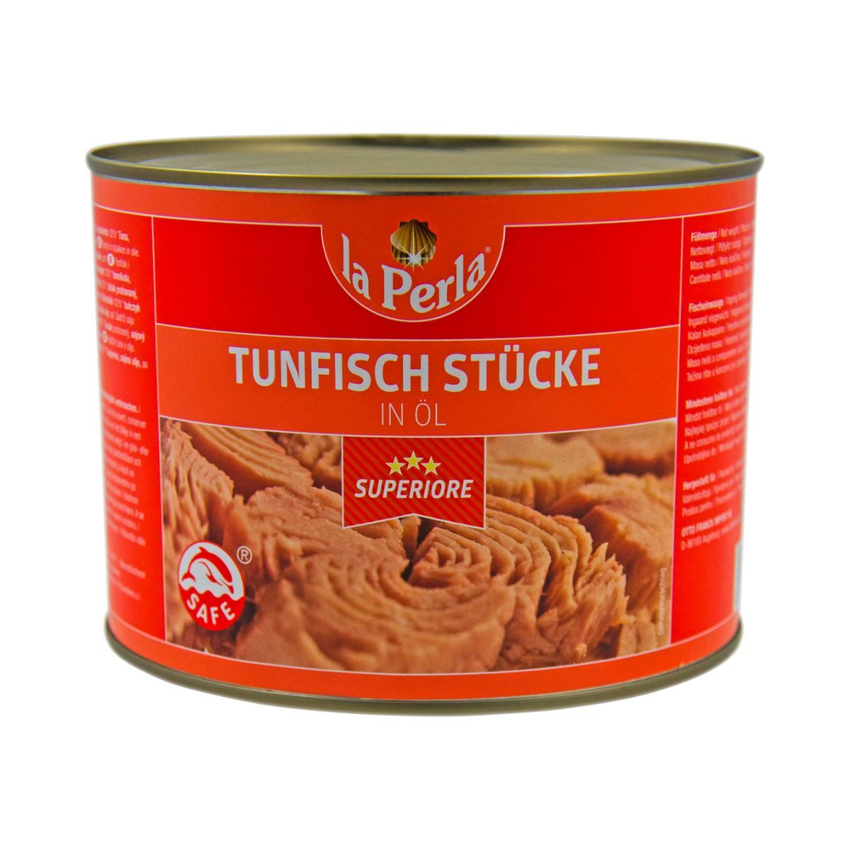 La Perla Fischkonserve, La Perla oder Adria Thunfisch Stücke in Öl eingelegt 1705g 3er Pack