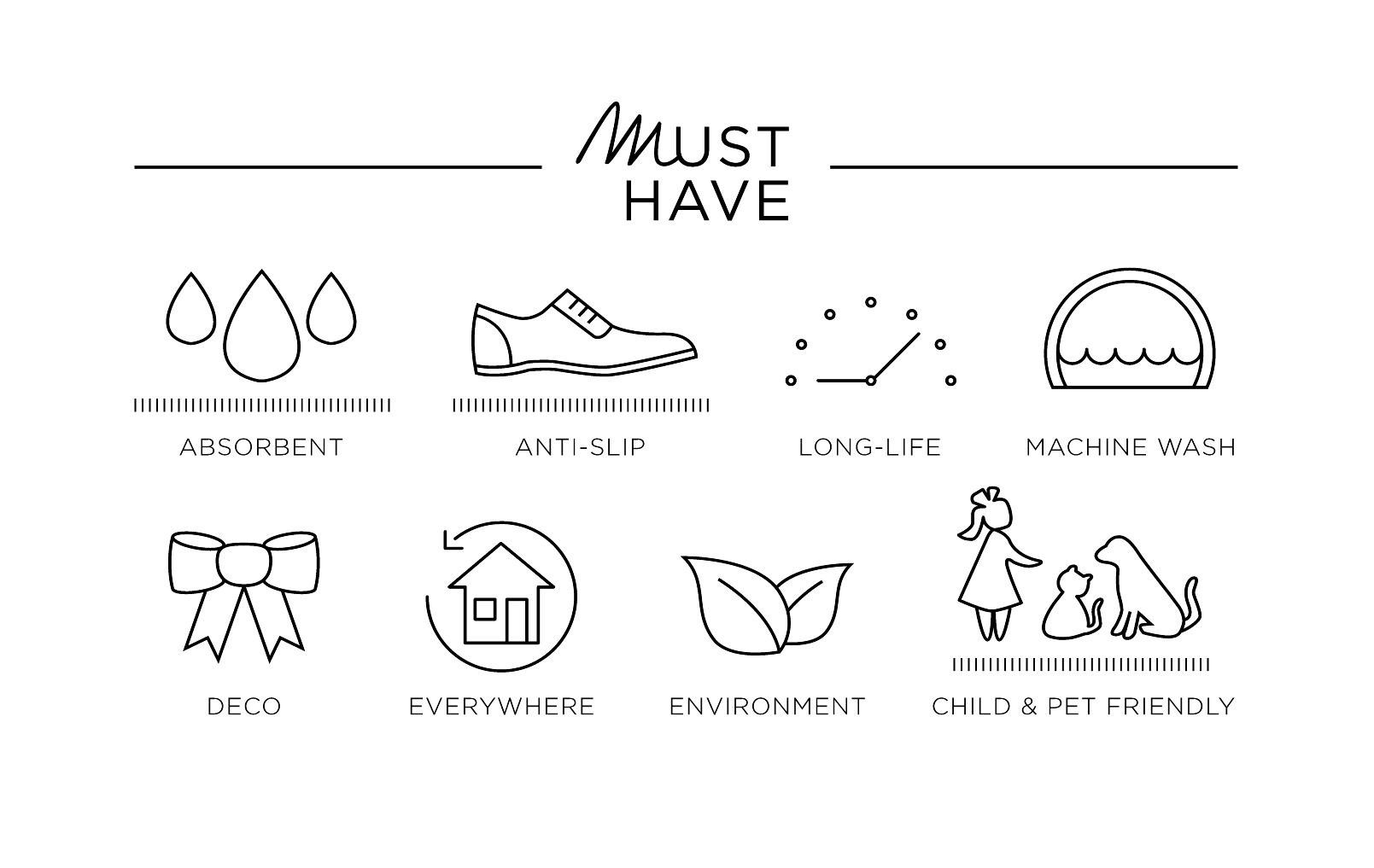 Mad about Mats Läufer ARAS, Küchenläufer, modern, geometrisches Motiv, Linien, rutschfest, waschbar