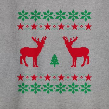 Shirtracer Sweatshirt Norweger Pixel Rentier Weihnachten (1-tlg) Weihachten Kleidung