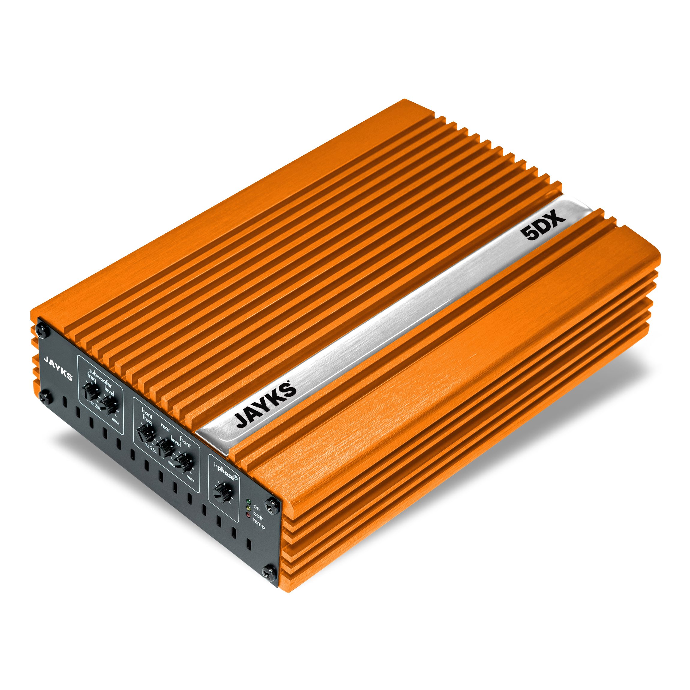 JAYKS 5DX Digital-Verstärker plug & play Audioverstärker (Anzahl Kanäle: 6, 280,00 W, Subsonic-Filter 27Hz 12dB, i-Phase Phasenkorrektur) orange