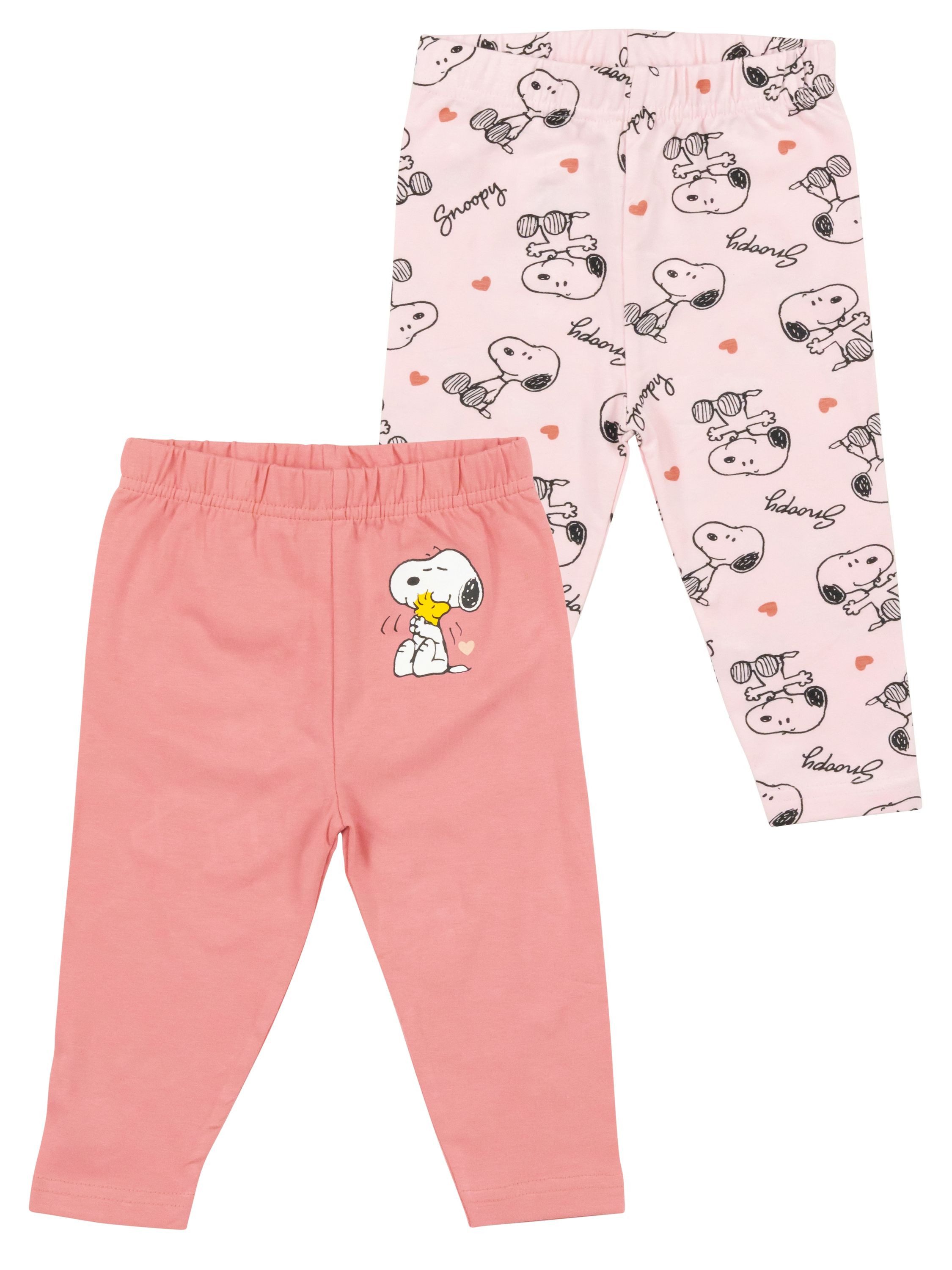United Labels® Stoffhose Peanuts Snoopy Baby Leggings Hose Leggins Babyhose (2er Pack)