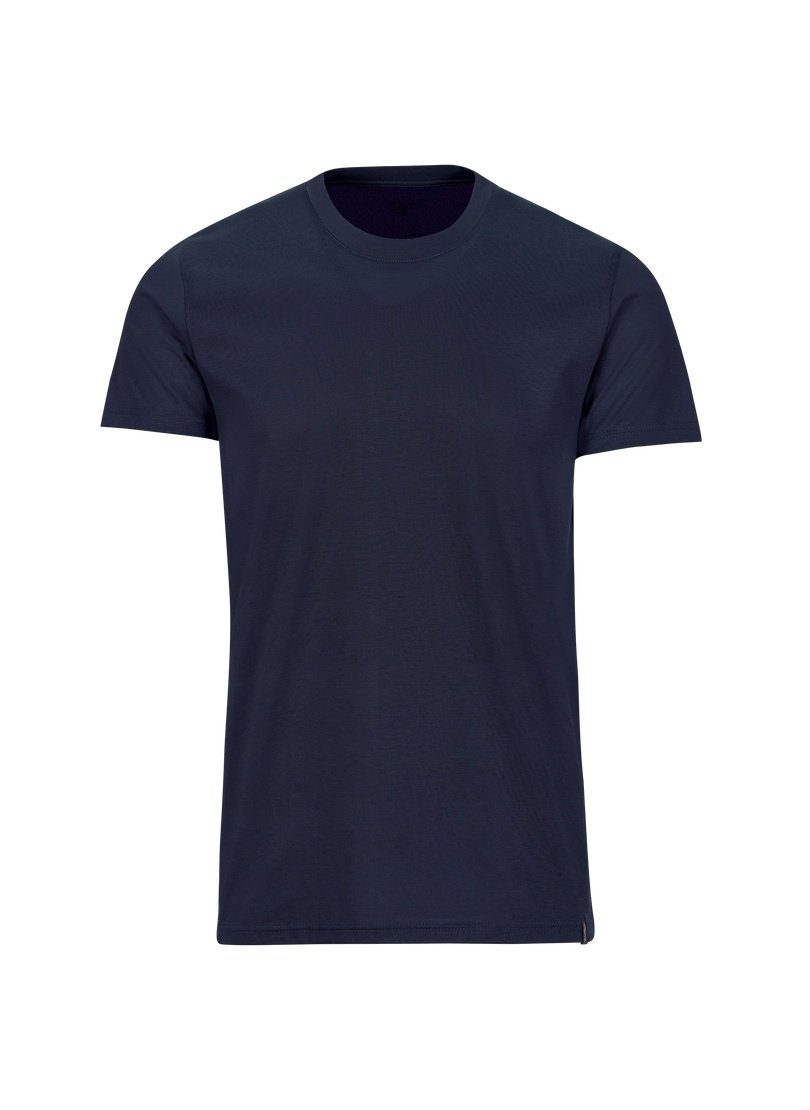 aus Slim TRIGEMA Fit T-Shirt Baumwolle Trigema T-Shirt navy DELUXE