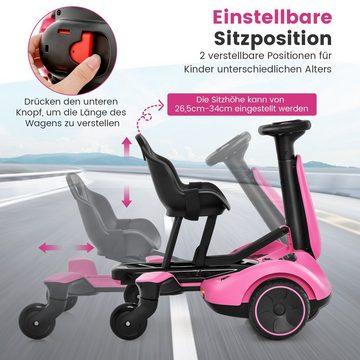 COSTWAY Elektro-Kinderauto Go Kart Drift, mit verstellbarem Sitz