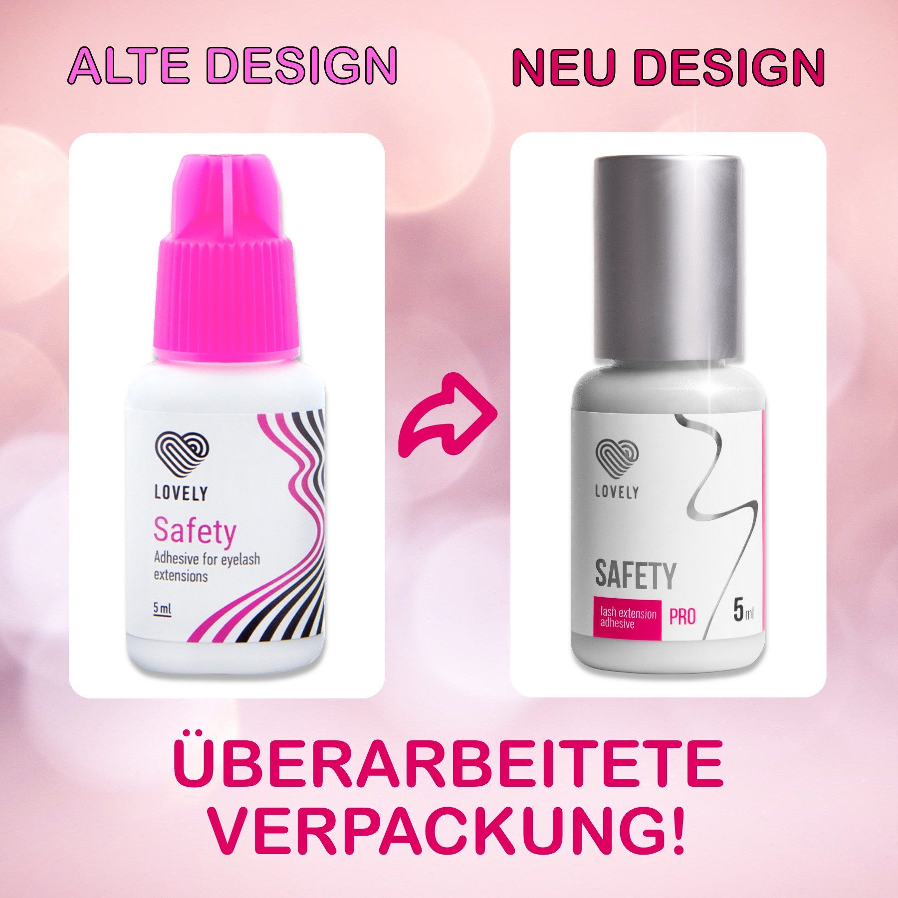 Lovely Wimpernkleber Safety 5ml nur für professionelle Wimpernstylisten Lovely
