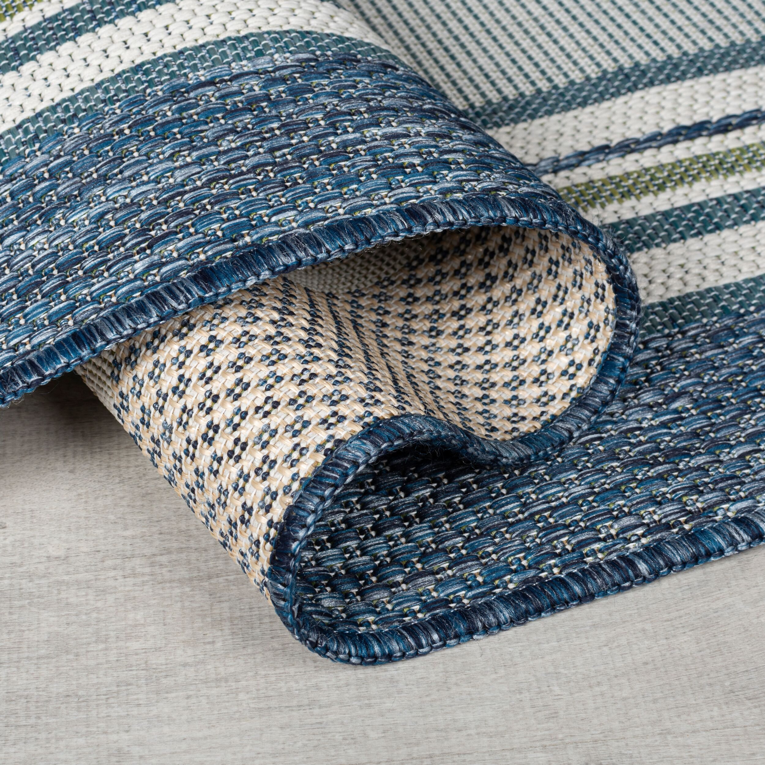 FLAIR RUGS Teppich Roma Stripe, rechteckig, Höhe: 4 mm, Roma Stripe Indoor Outdoor-Teppichläufer