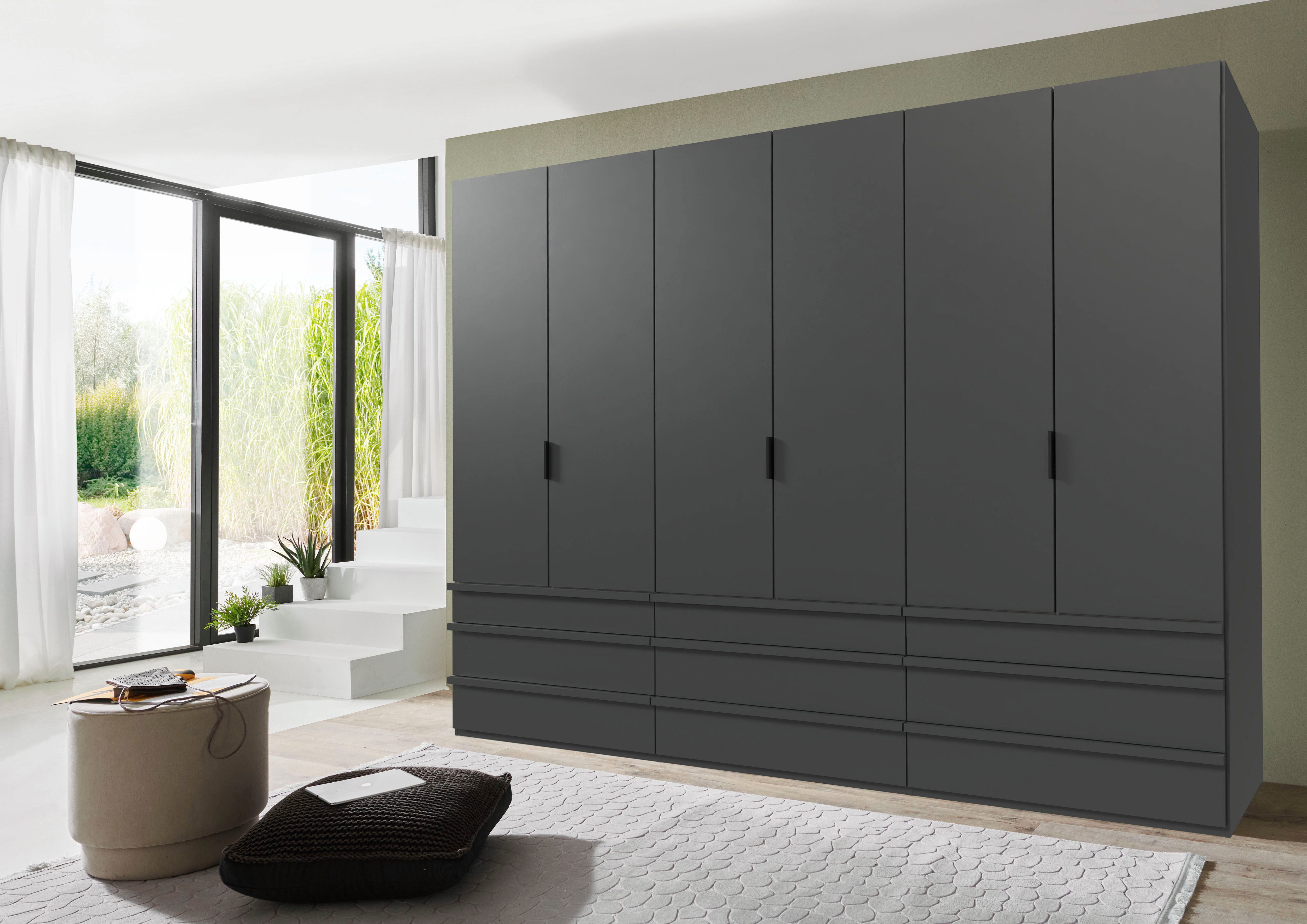 Wimex Falttürenschrank Oxford by fresh to go, in der Breite 300cm, in 2 Höhen erhältlich (mit Schubladen, wahlweise mit oder ohne Spiegel) mit hochwertigen Falttüren für den perfekten Überblick