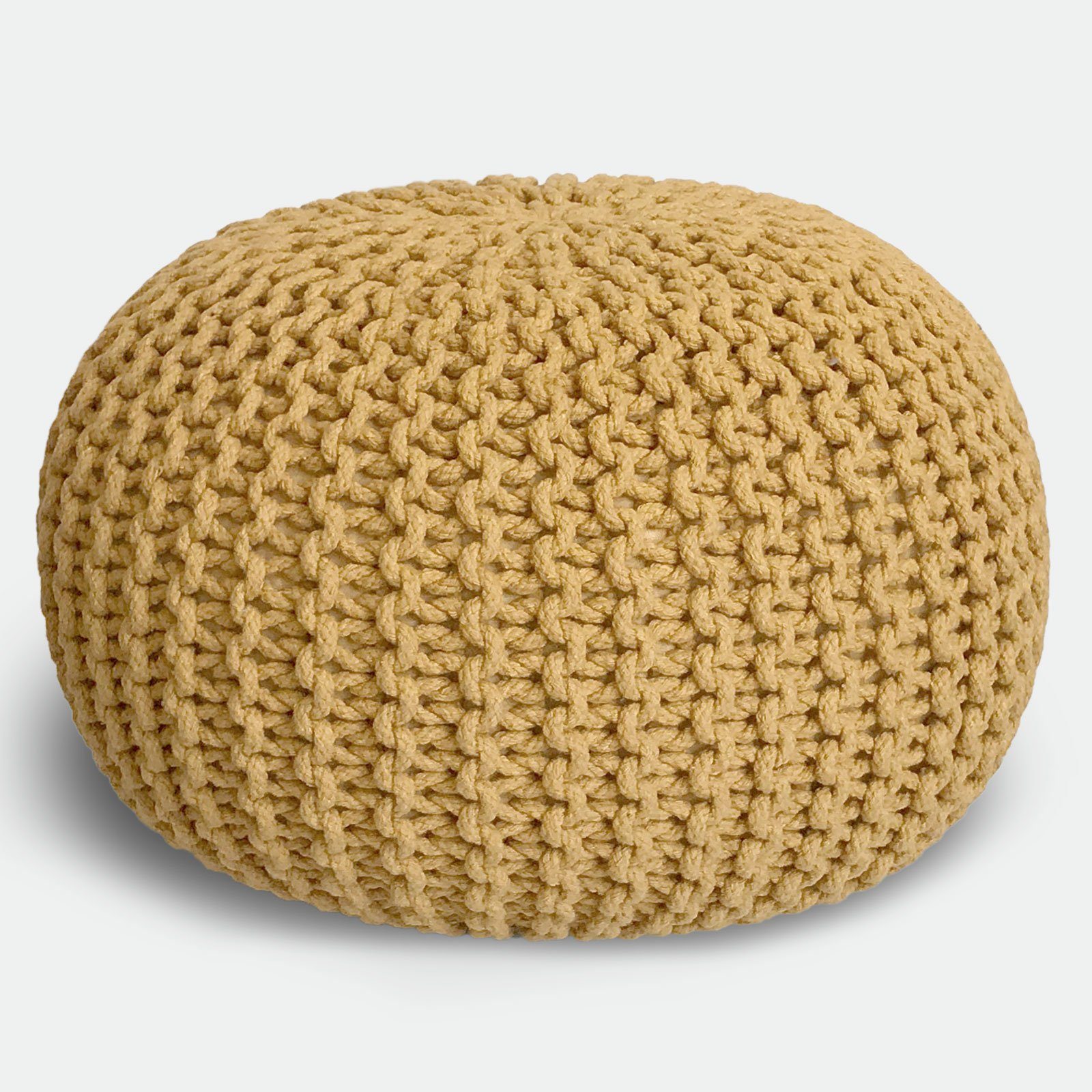 Casamia Pouf Pouf Ø 55 o. 45 cm Strickhocker Sitzpouf Bodenkissen für Innen Indoor