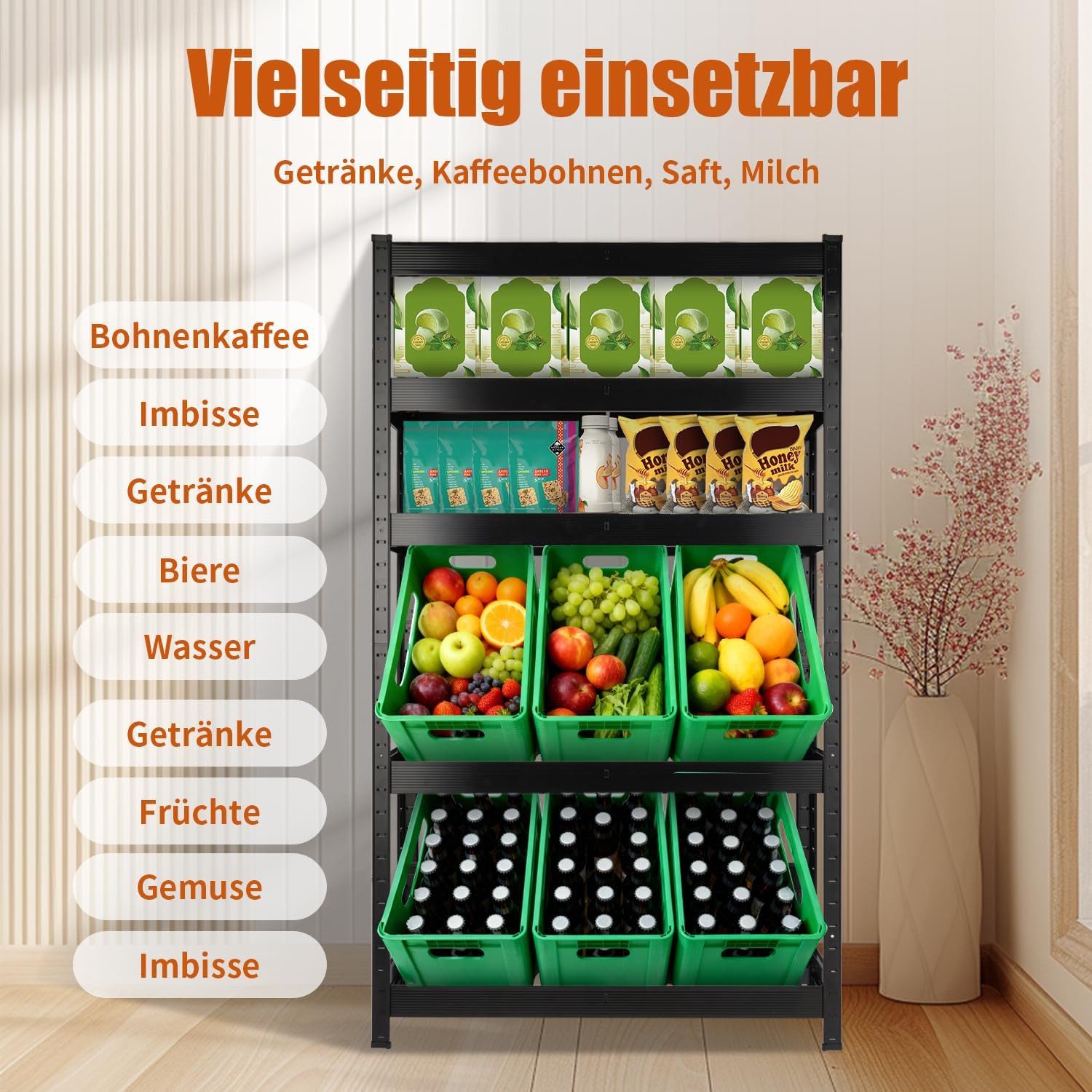 Youyijia Zubehöraufbewahrungsständer Generisch Getränkekistenregal Platzsparender Kistenständer – Bild 4 von 4