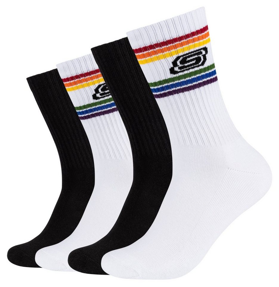Skechers Socken (4-Paar) (4 Paar) mit eingestricktem Logo