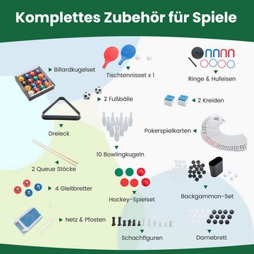 KOMFOTTEU Spieltisch, 12 in 1 Multifunktionsspieltisch, Kombi-Spieltisch-Set