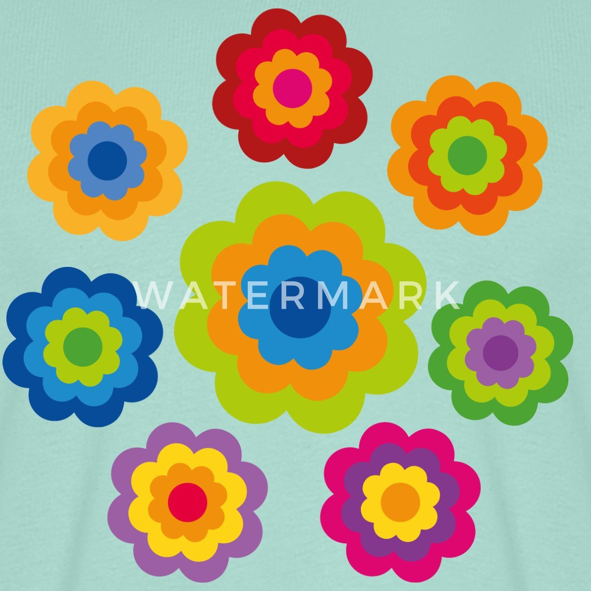 Spreadshirt T-Shirt 70er Jahre Hippie Flower günstig online kaufen