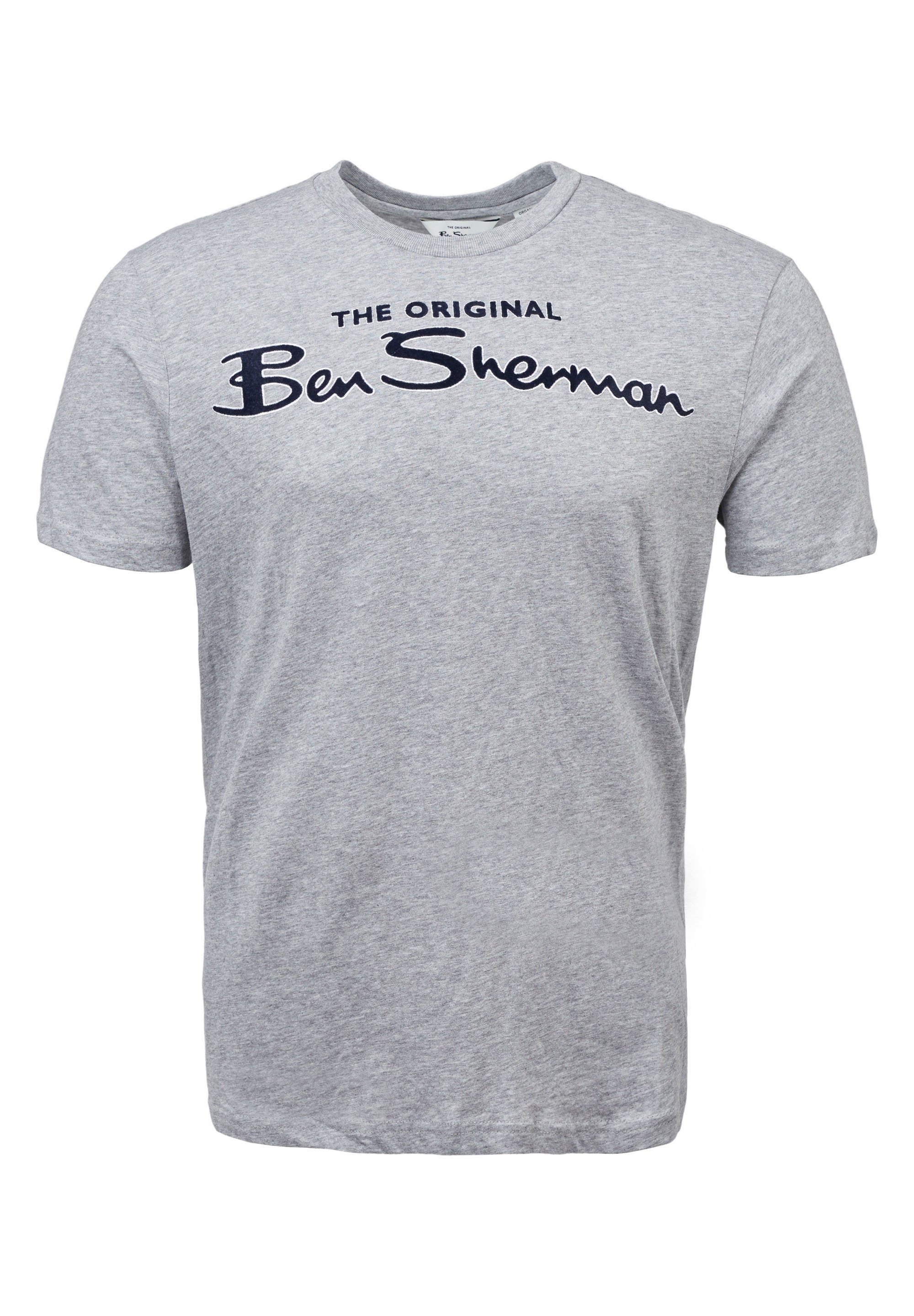 Grafisch bedrucktes Sherman grey Signature T-Shirt T-Shirt Ben Tee Logo