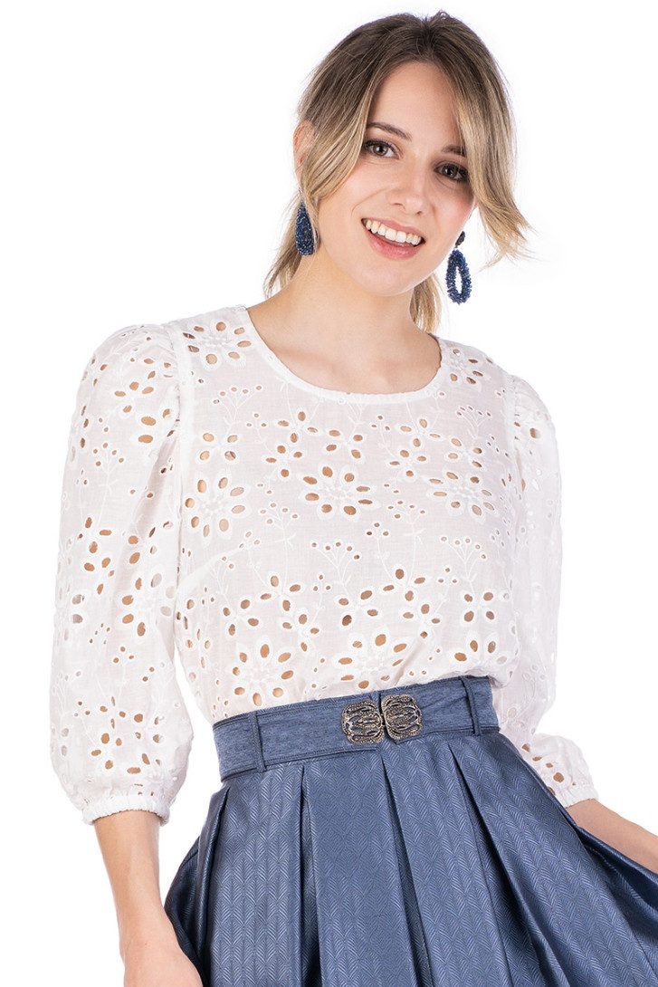 MarJo Trachtenbluse Trachtenbluse - GRÄFENDORF - off white