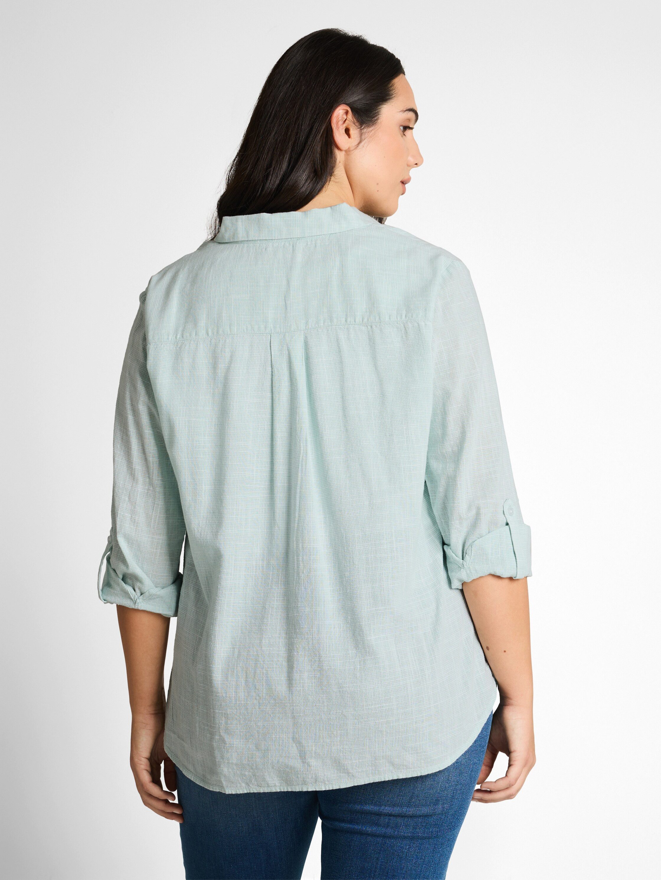TOM TAILOR PLUS Shirtbluse TTP Blouse mit aufgesetzten Brusttaschen