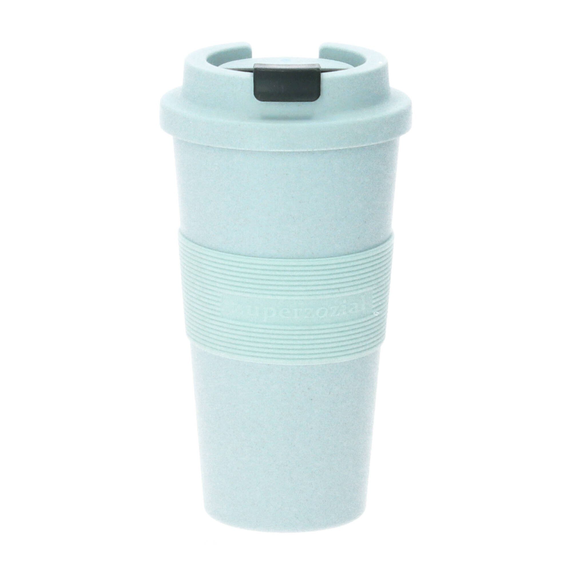 ( Kaffeebecher Kunststoff aus large PLA Timeout puderblau, Pflanzenzucker) 480 ml Coffee-to-go-Becher