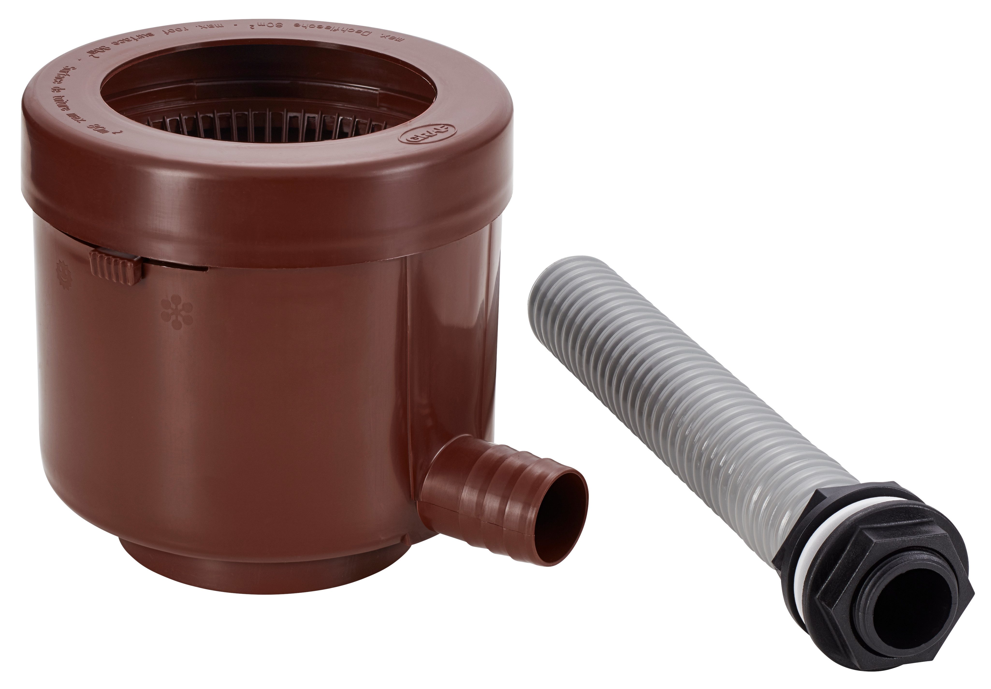 GARANTIA Regentonne Füllautomat de luxe DN 70, 80, 100 braun inkl. Filtereinsatz