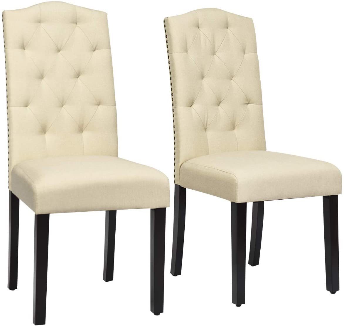 COSTWAY Polsterstuhl »2er-Set Esszimmerstuhl Wohnzimmerstuhl