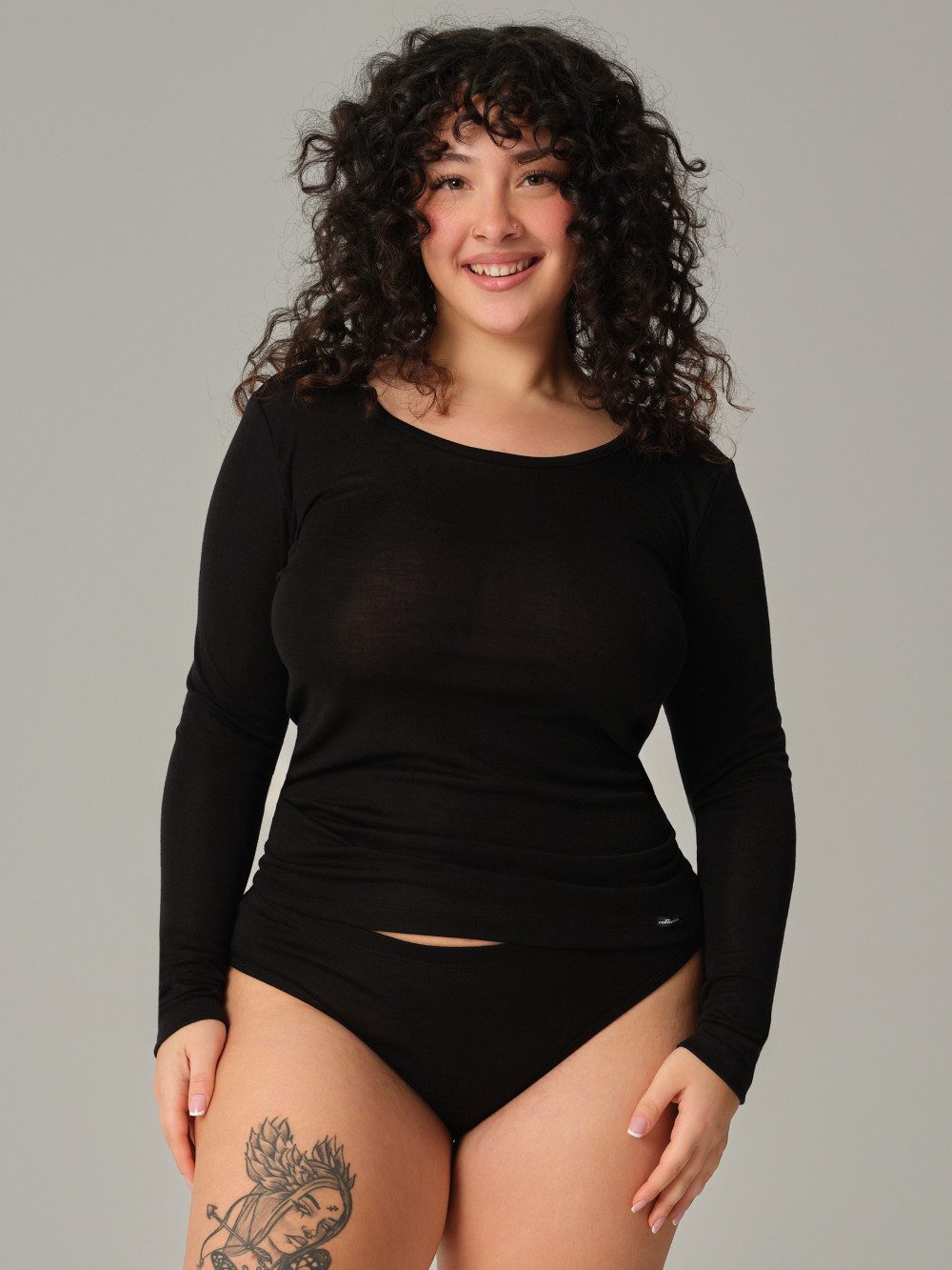 comazo Langarmshirt aus Merinowolle und Seide