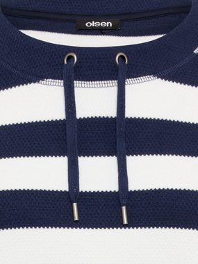 Olsen Sweatshirt mit Bindeband am Ausschnitt