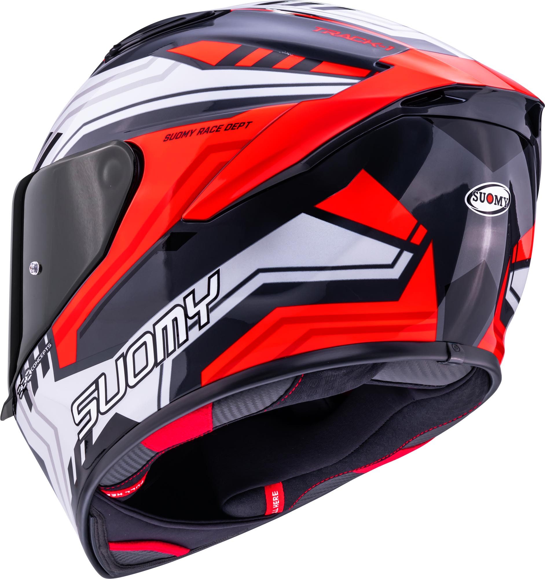 Suomy Motorradhelm Track-1 Framework Helm, antifog beschichtet,Notfallsystem-Polsterung (EQRS),geeignet für