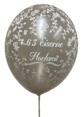 Luftballonwelt Luftballon 10 St. Ballons Eiserne Hochzeit 65 Hochzeitstag - 30 cm Dekoration, Latexballons
